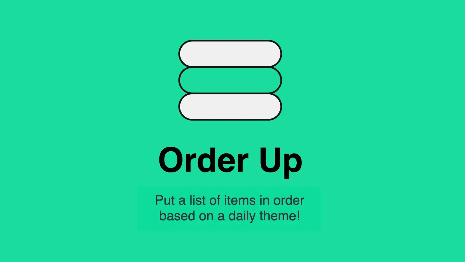 Order Up: a daily puzzle game