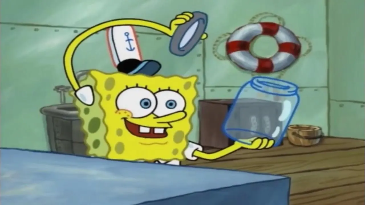 Spongebob teaches how to open a jar