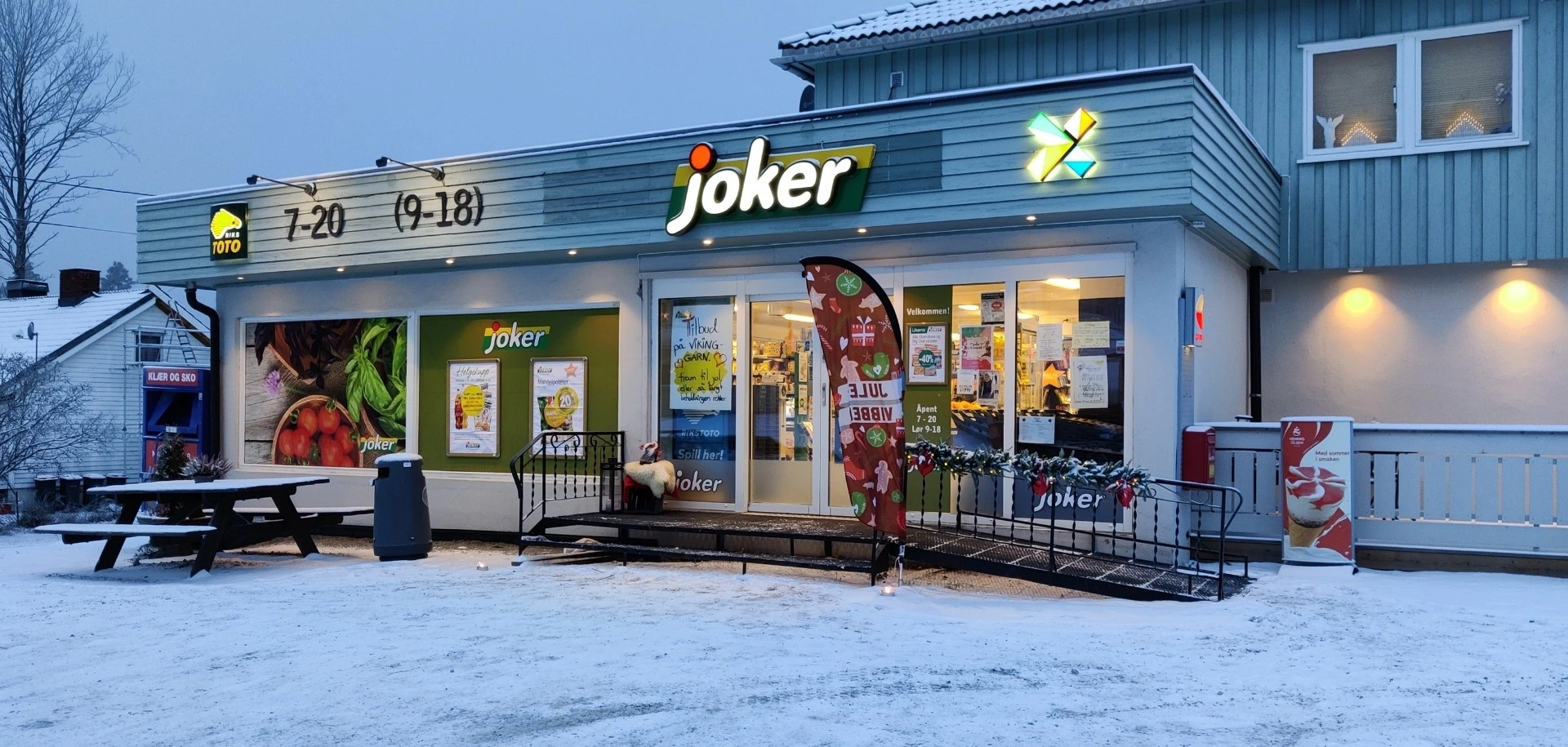 Bilde av en Joker-butikk i Åsbygda i Stange kommune.