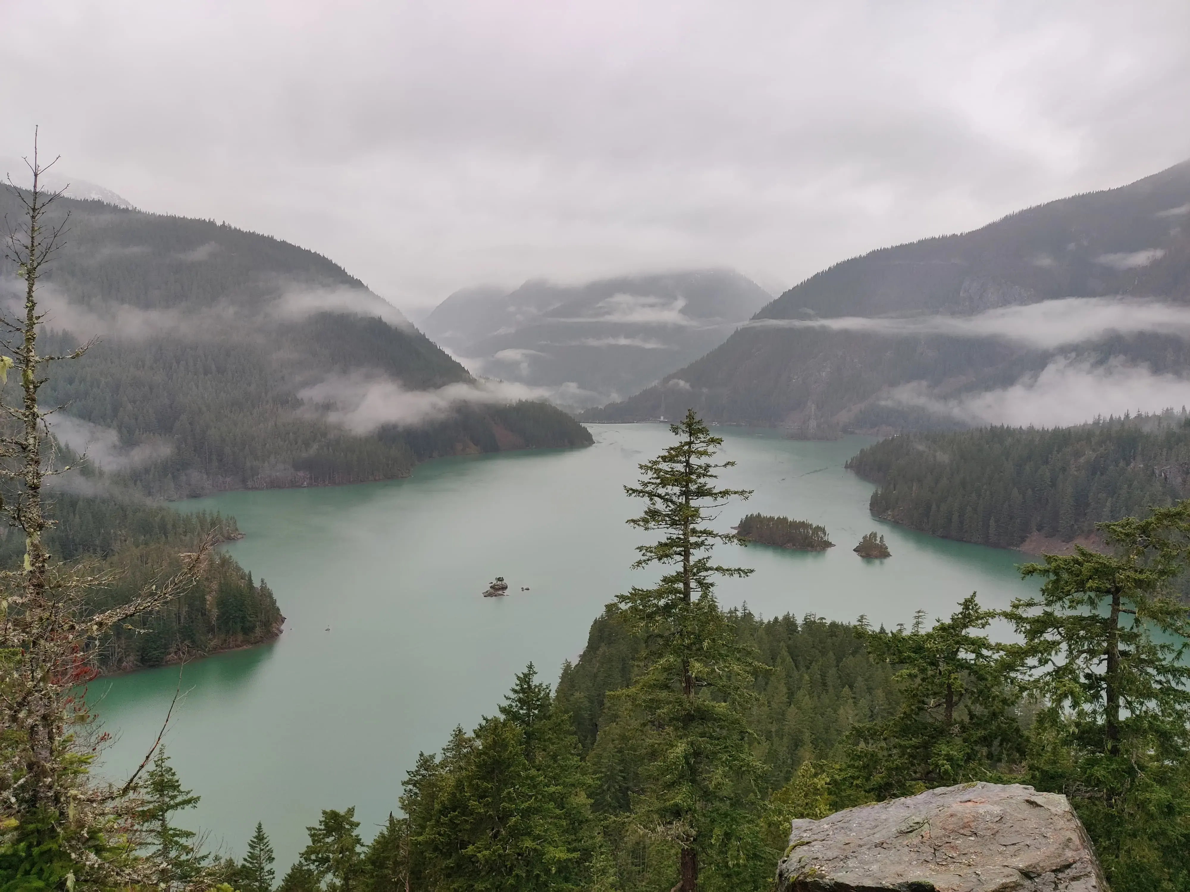 Diablo Lake in winter