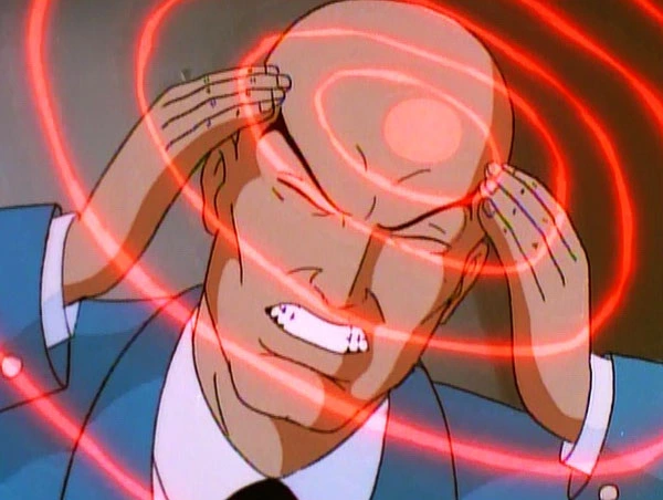 Xmen Xavier brain pain with red circles