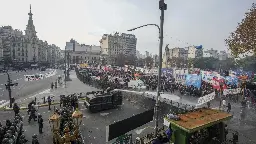 Argentine riot police disperse protesters with water cannons and tear gas ahead of key Senate vote