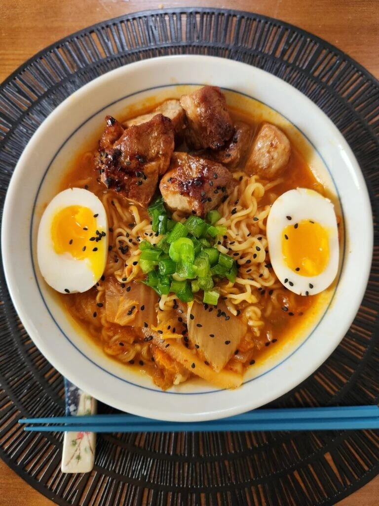 Kimchi Ramen 🍜 and Ginger Braised Pork 