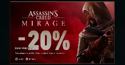 In-game ads in certain Assassin's Creed titles are "the result of a technical error", Ubisoft say