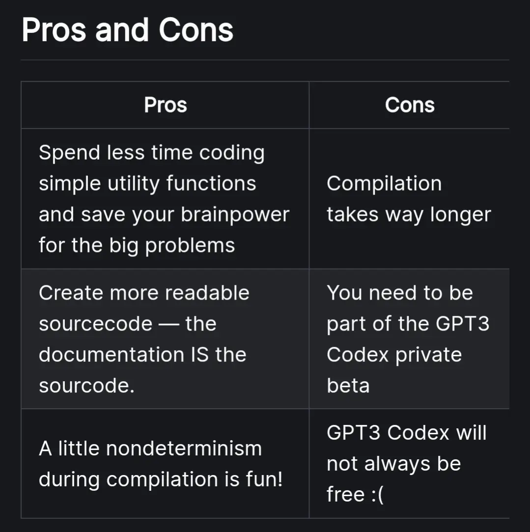 Pros and cons