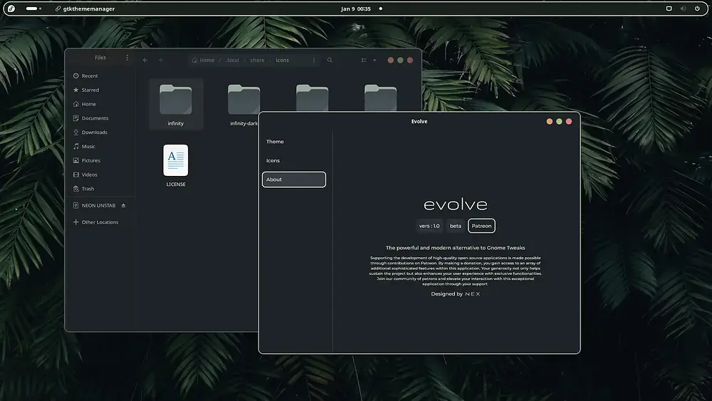 Evolve - A brand new GNOME Theme Manager