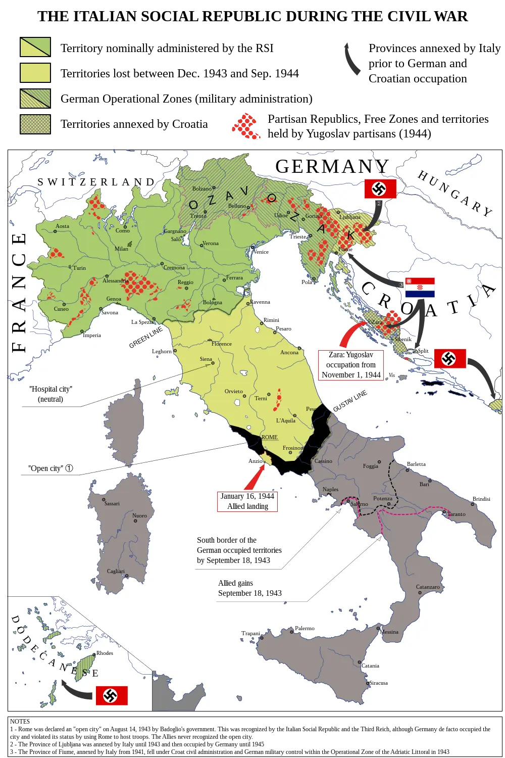 Map of the collaborationist state’s territory.